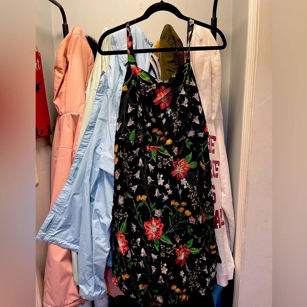 Black flower dress